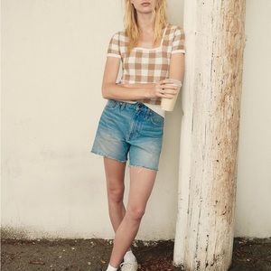 Madewell Relaxed Mid-Length Denim Shorts in Kelton Wash